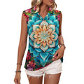 Sleeveless Collared Tank Top 041