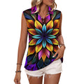 Sleeveless Collared Tank Top 044
