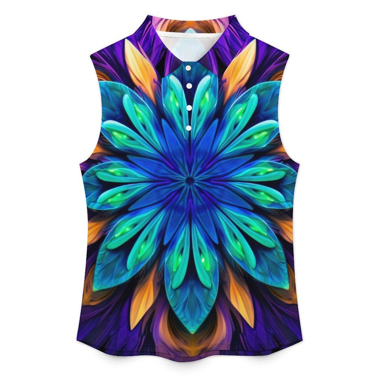 Sleeveless Collared Tank Top 012