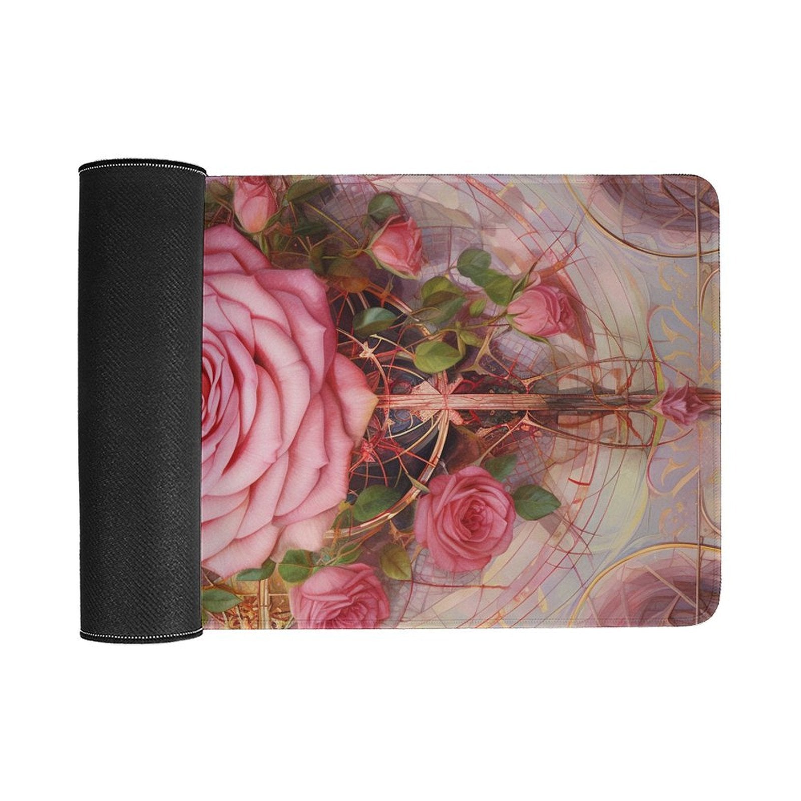 Slip Rubber Mouse Pad with Stitched Edges