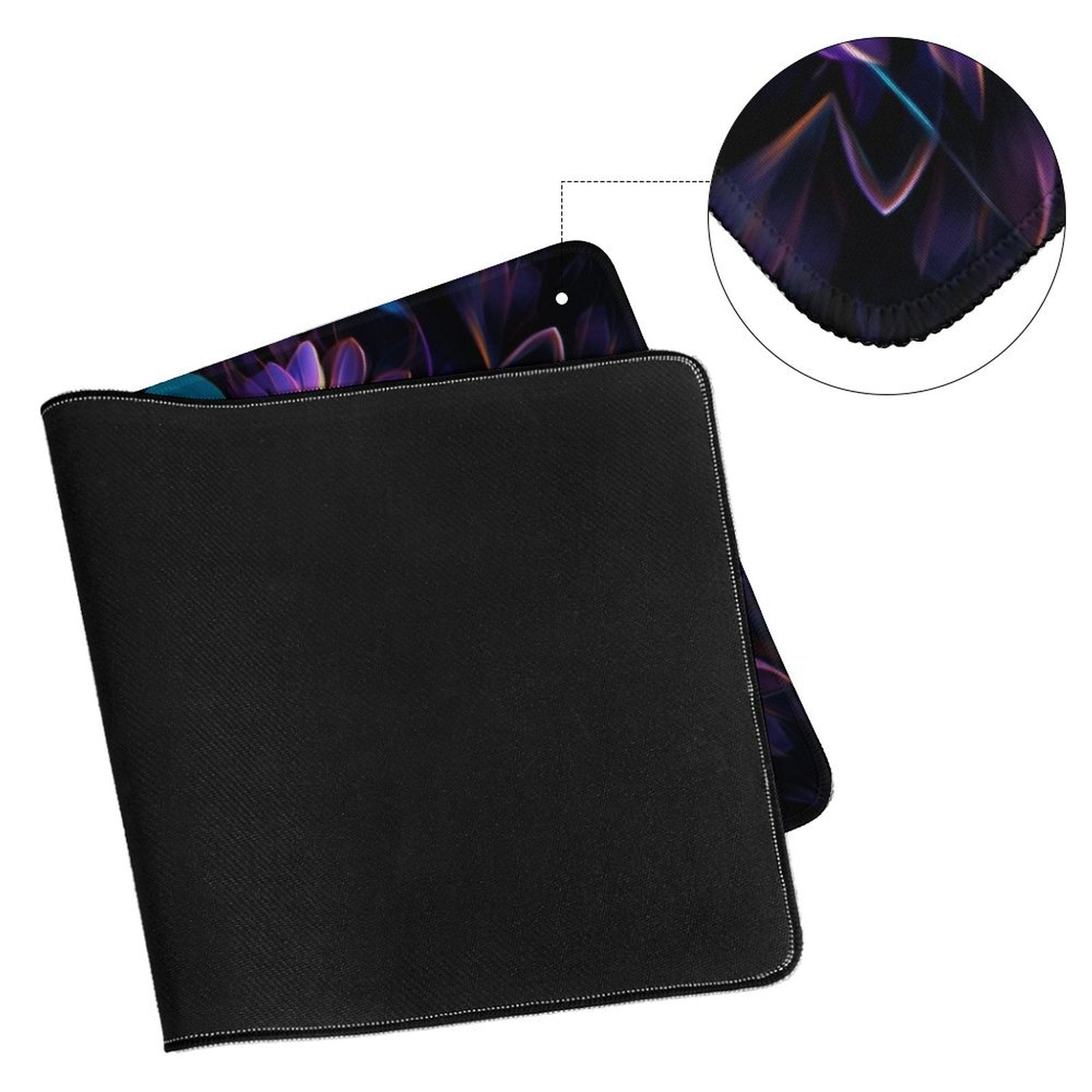 Slip Rubber Mouse Pad with Stitched Edges