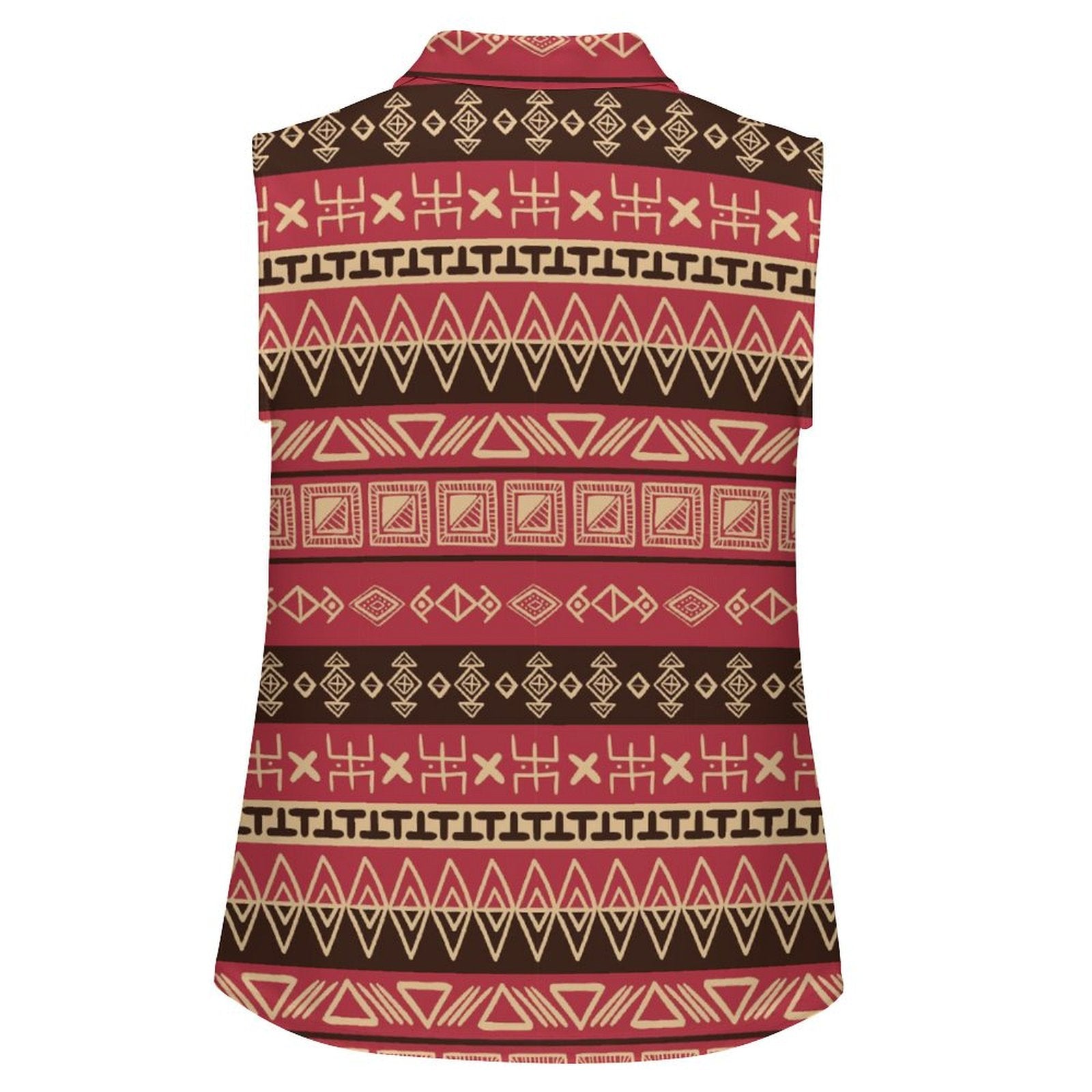 Retro Sleeveless Tank Top Africa Style Repeat