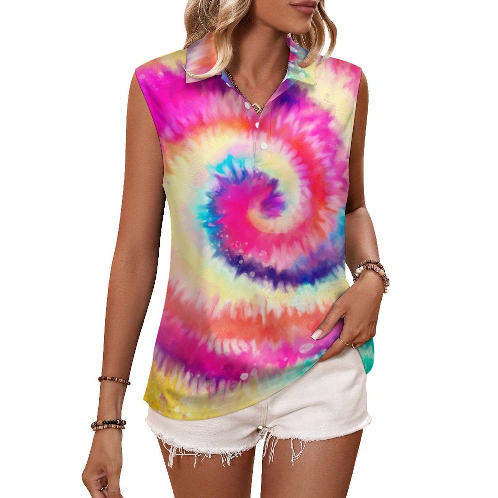 Sleeveless Tank Top Tie Dye-Color-T-shirt-Sweatshirt-Mug