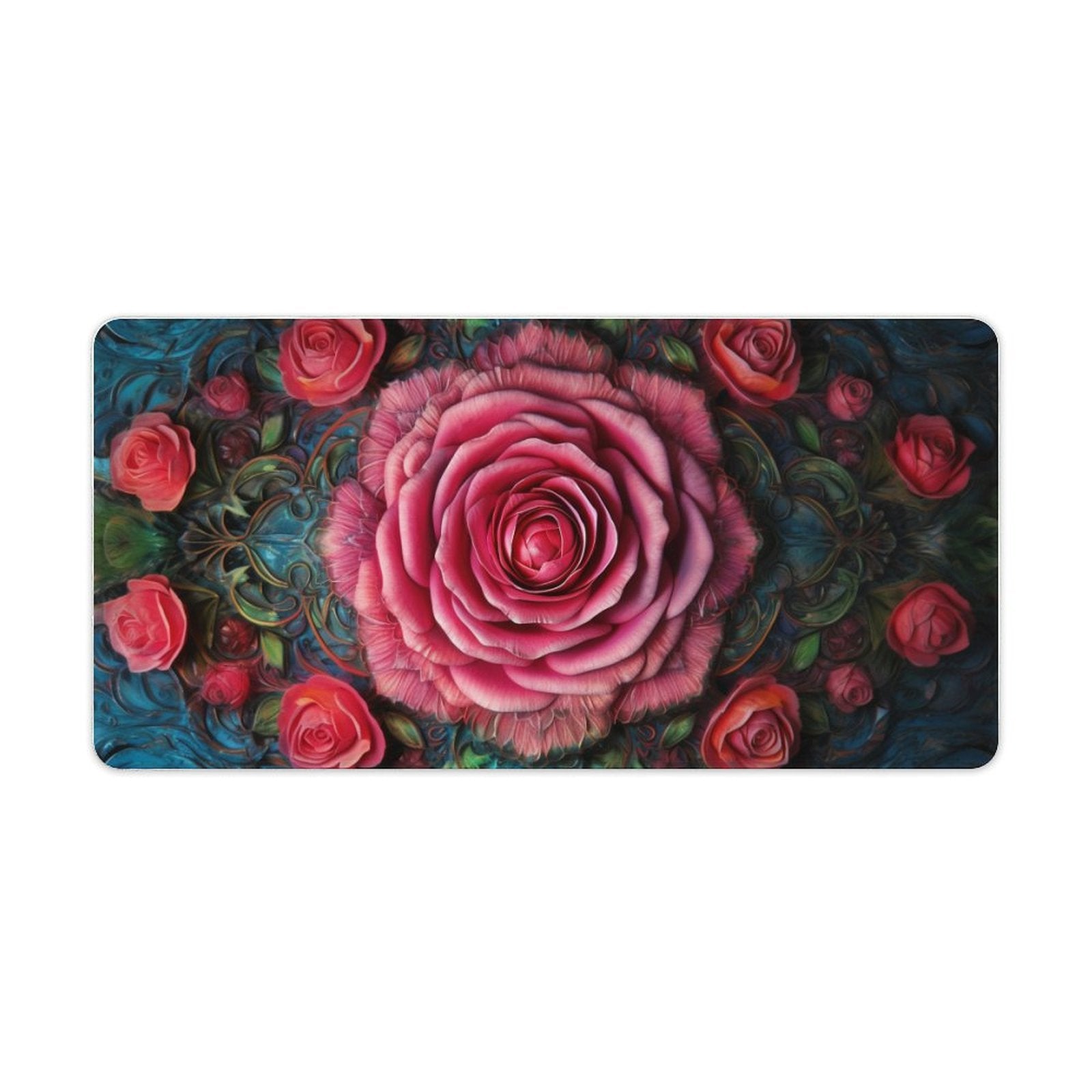 Slip Rubber Mouse Pad with Stitched Edges