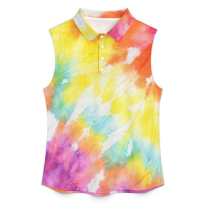 Sleeveless Tank Top Tie Dyed Pattern