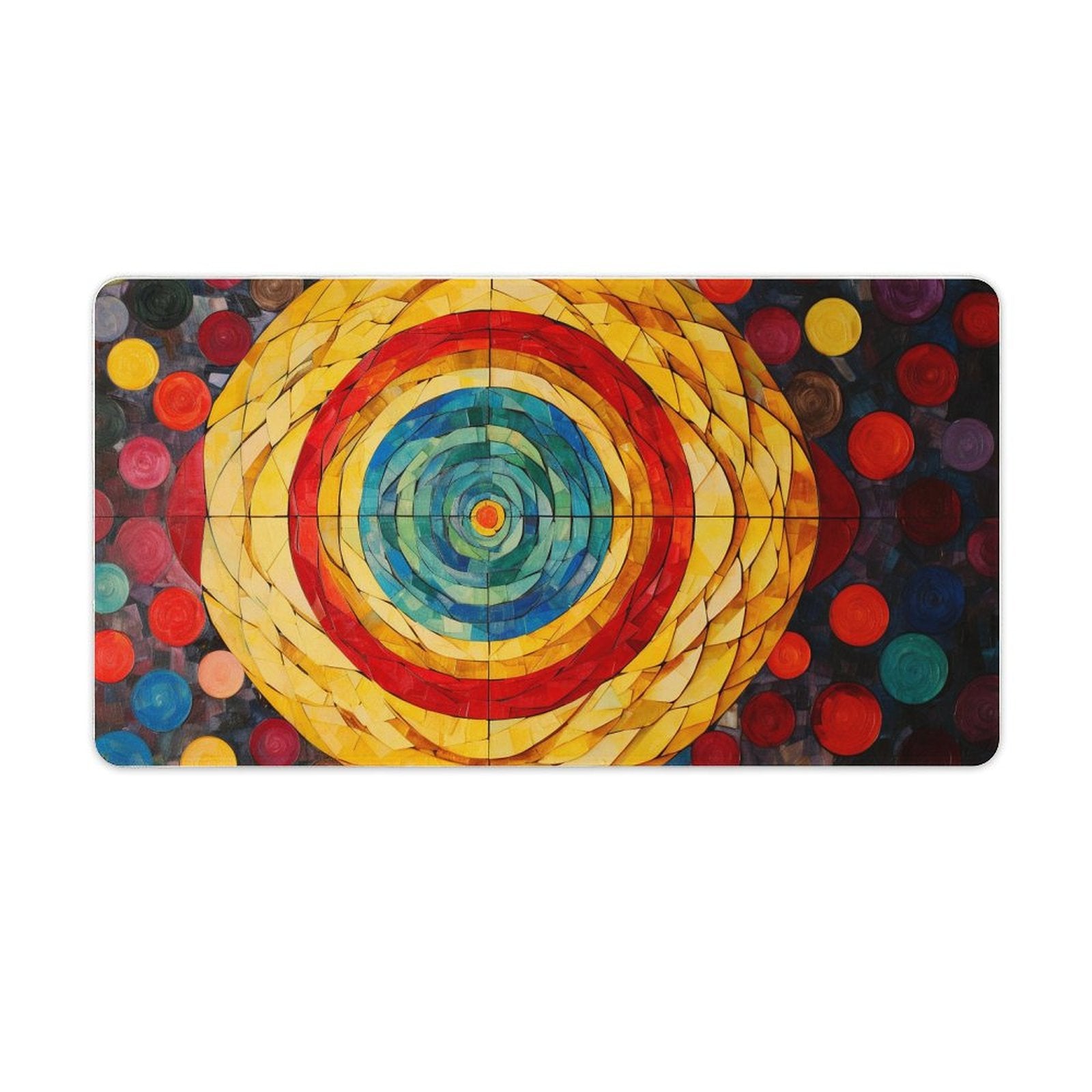 Slip Rubber Mouse Pad with Stitched Edges