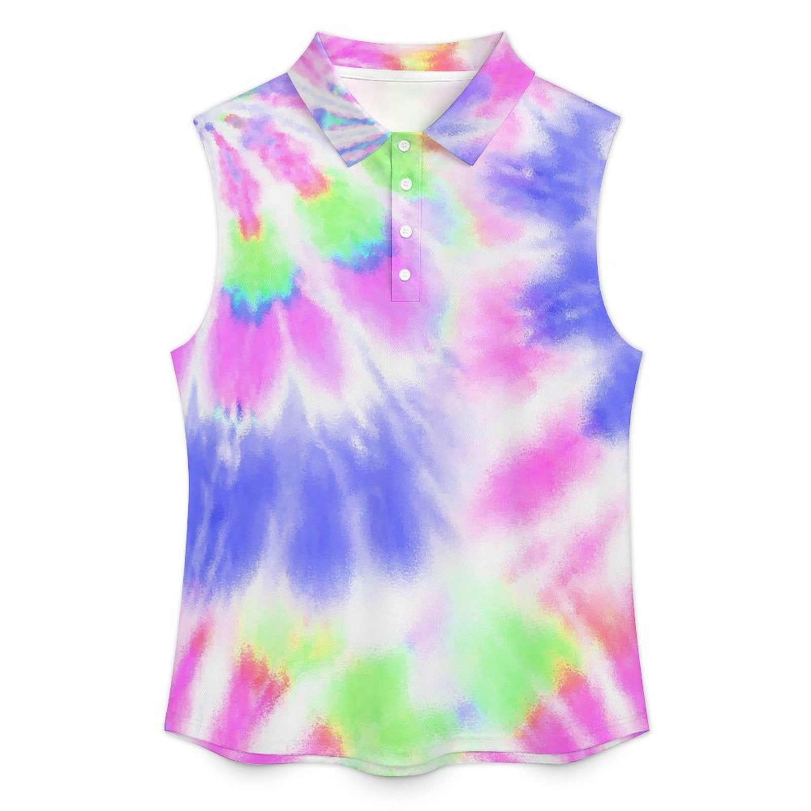 Sleeveless Tank Top Tie Dyed Fabric Girl