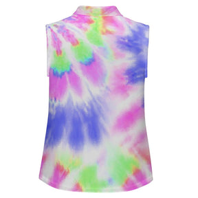 Sleeveless Tank Top Tie Dyed Fabric Girl