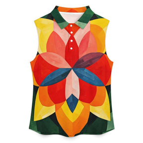 Sleeveless Collared Tank Top 008