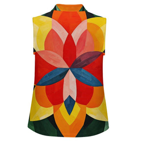 Sleeveless Collared Tank Top 008