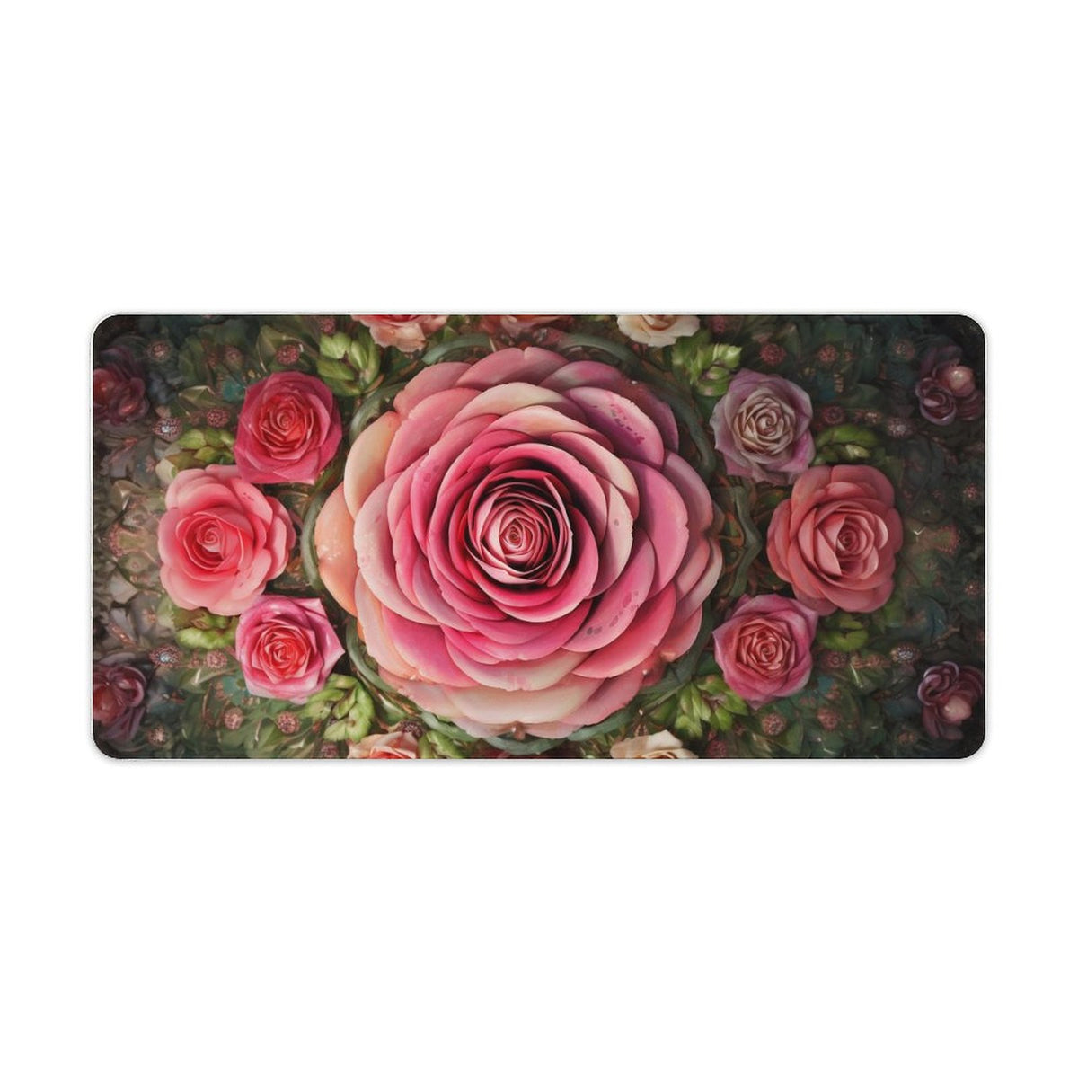 Slip Rubber Mouse Pad with Stitched Edges