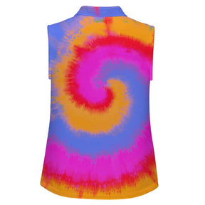 Sleeveless Tank Top Tie-dyed Corlorful