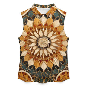 Sleeveless Collared Tank Top 011