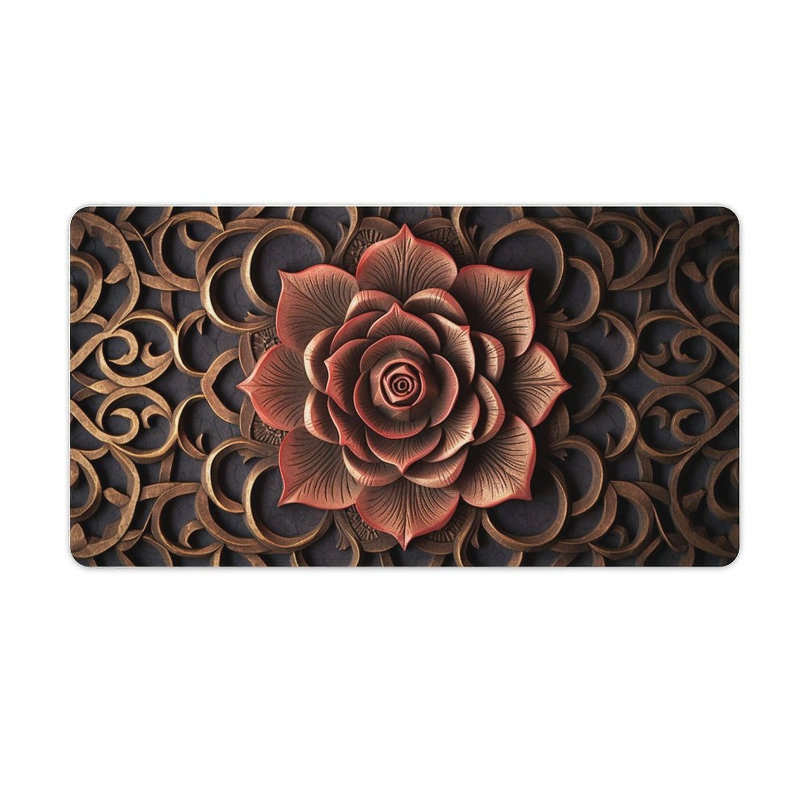 Slip Rubber Mouse Pad with Stitched Edges