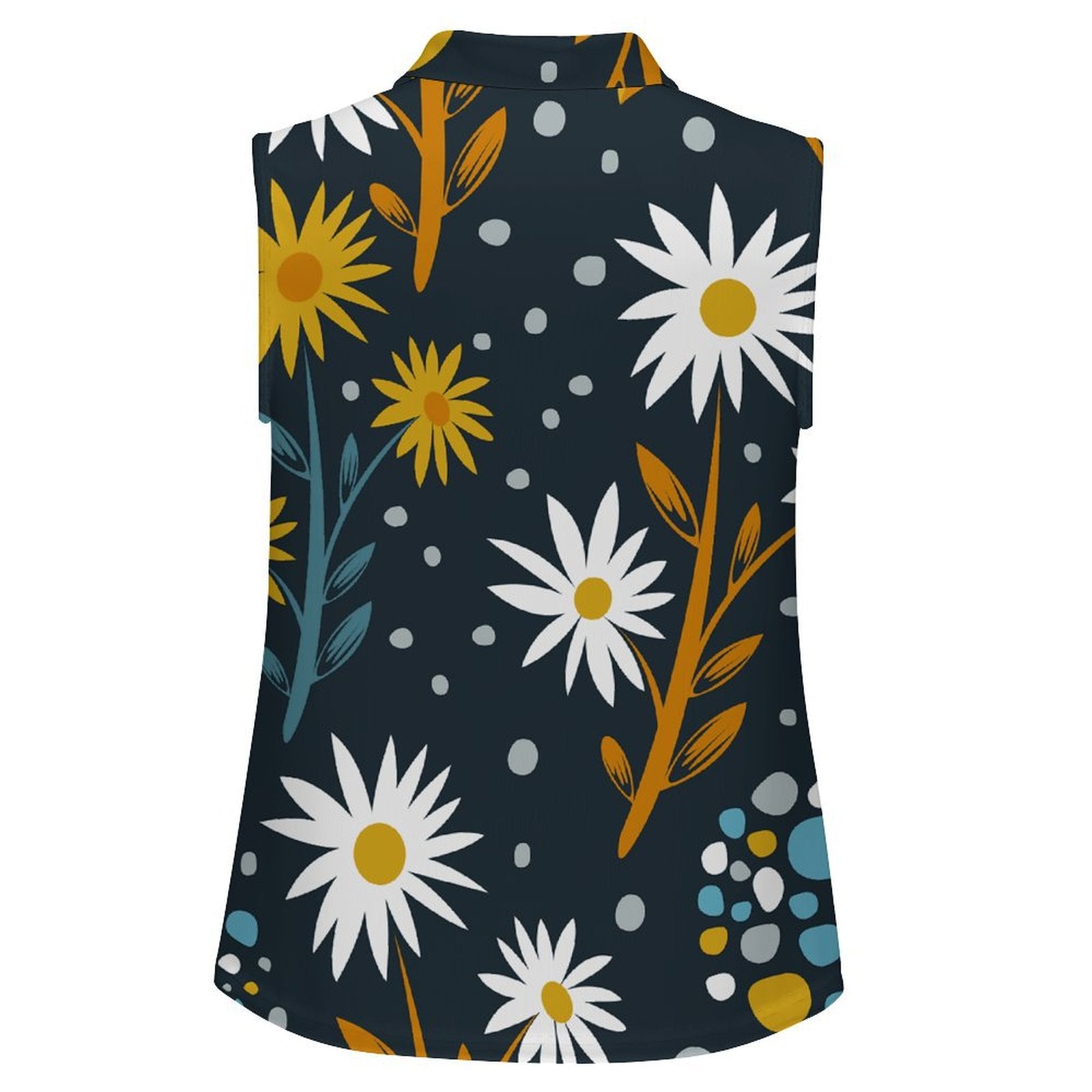 Summer vibes Sleeveless Tank Top Flower, Black