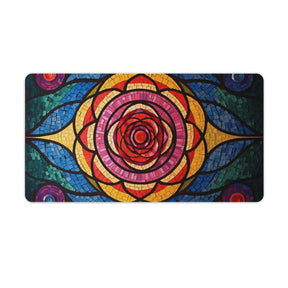 Slip Rubber Mouse Pad with Stitched Edges