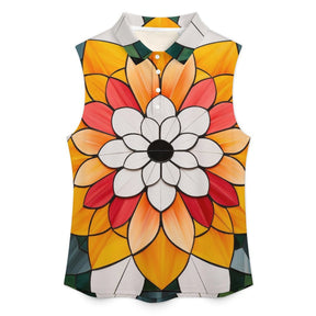 Sleeveless Collared Tank Top 020