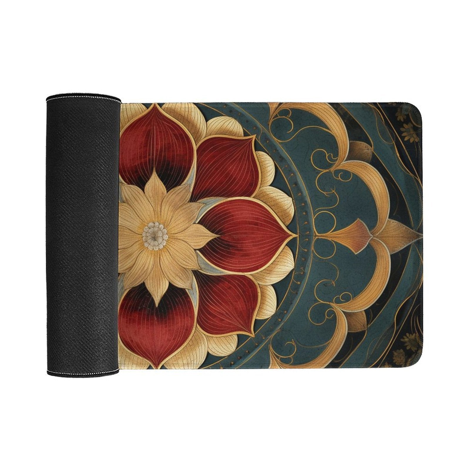 Slip Rubber Mouse Pad with Stitched Edges