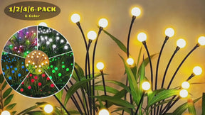 Outdoor Solar Firefly Swaying Light For Garden Yard Patio Pathway Decorations Outdoor Solar Firefly Lights 8LED 27inch1246 Pack