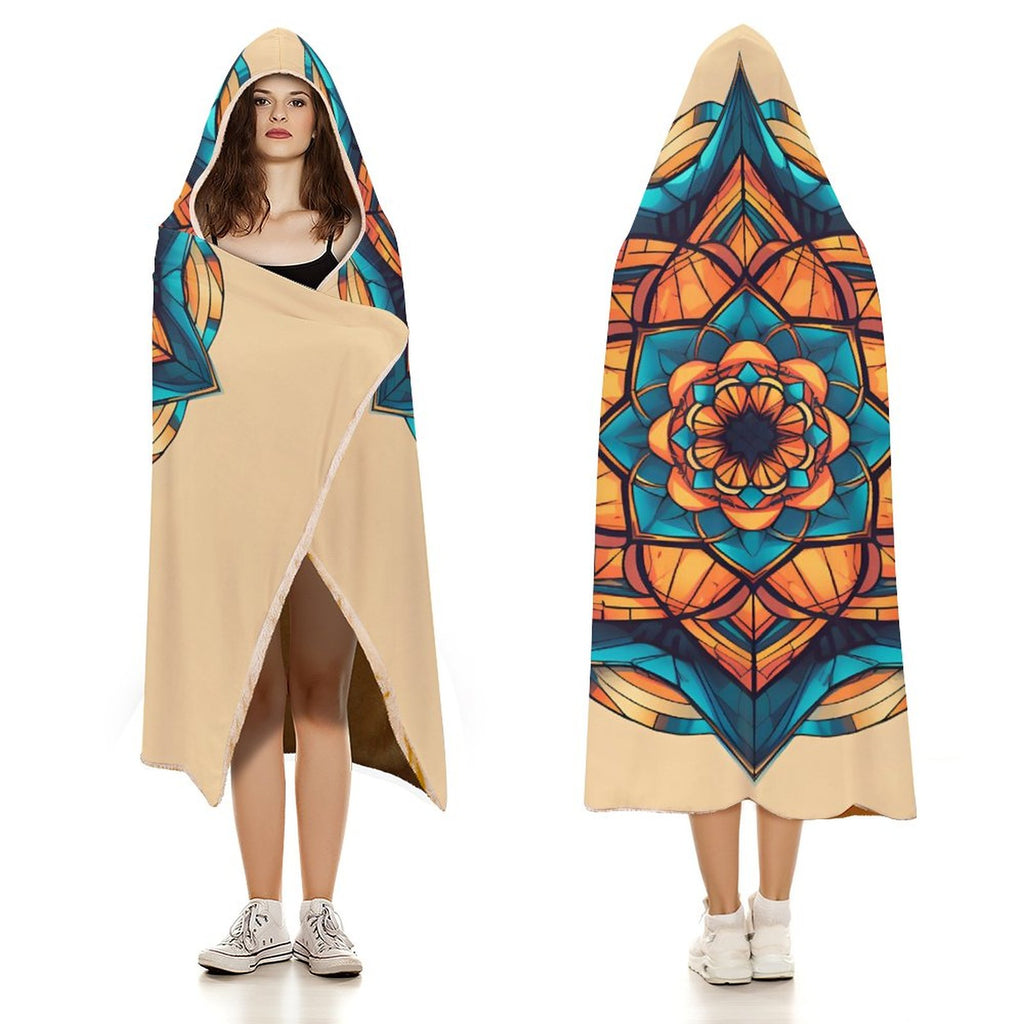 Geometric Hooded Blanket