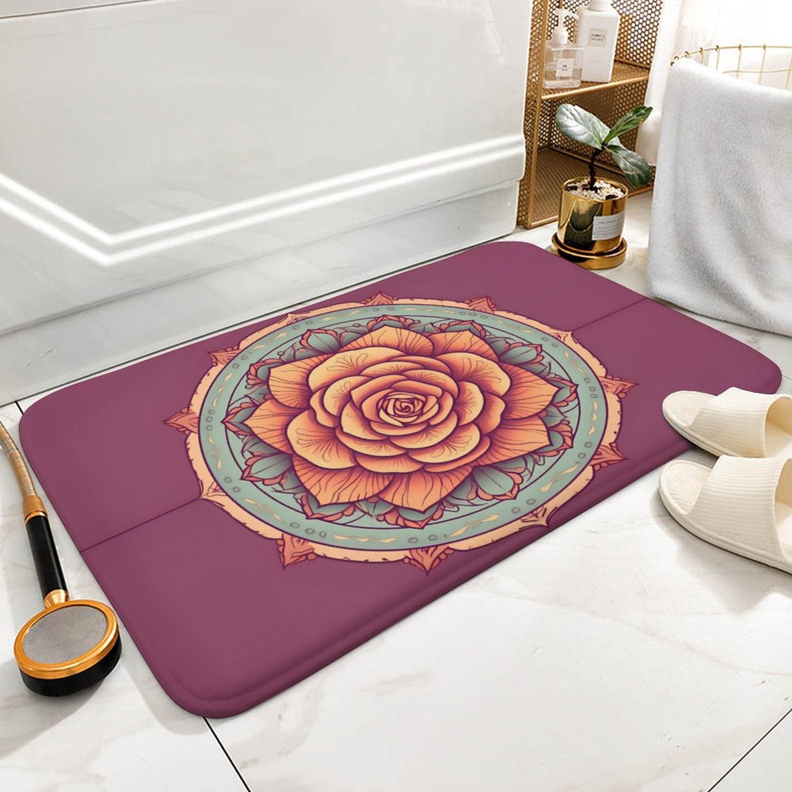 Rose Coral Velvet Rug