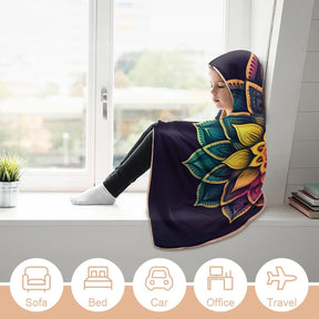 Lotus Hooded Blanket