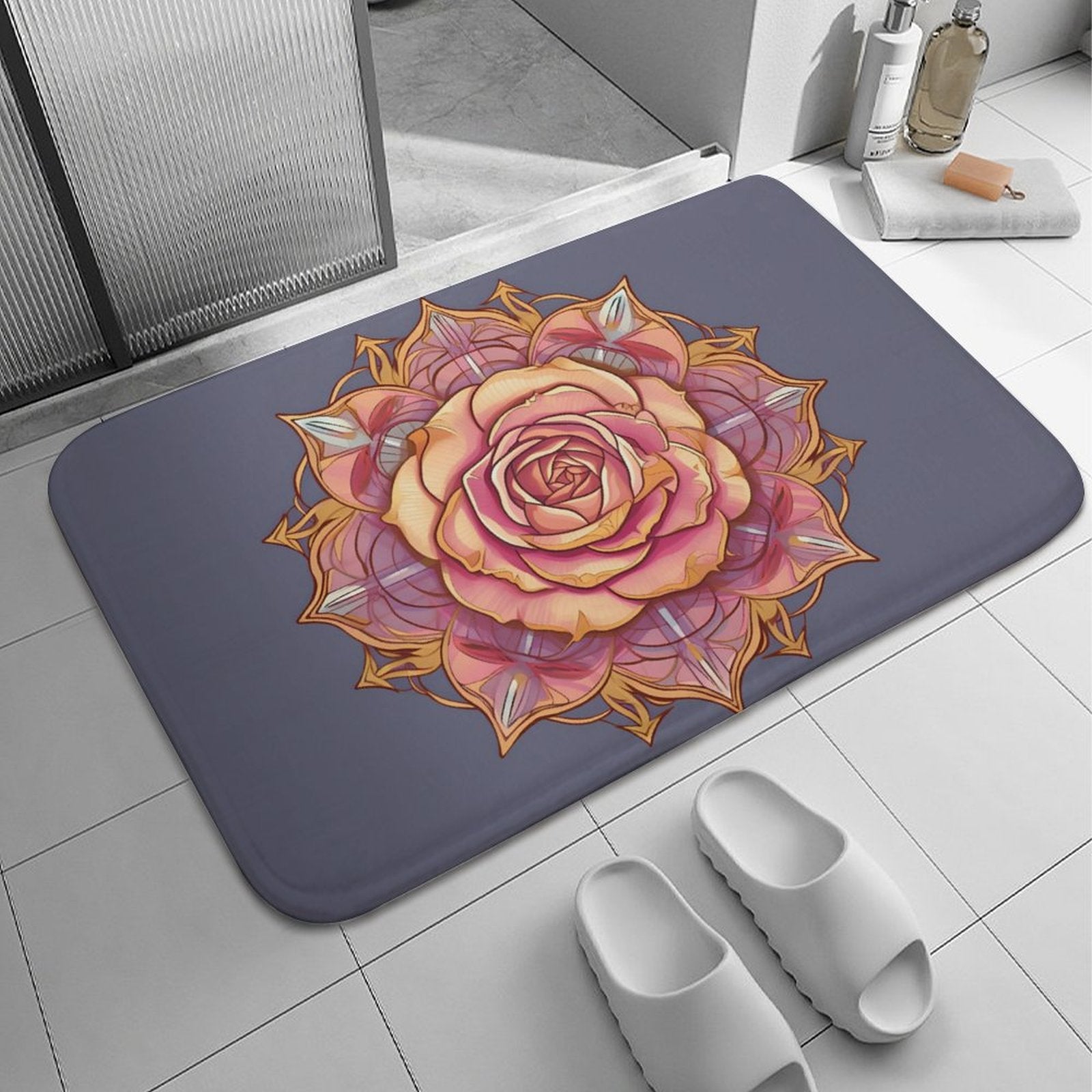 Rose Coral Velvet Rug