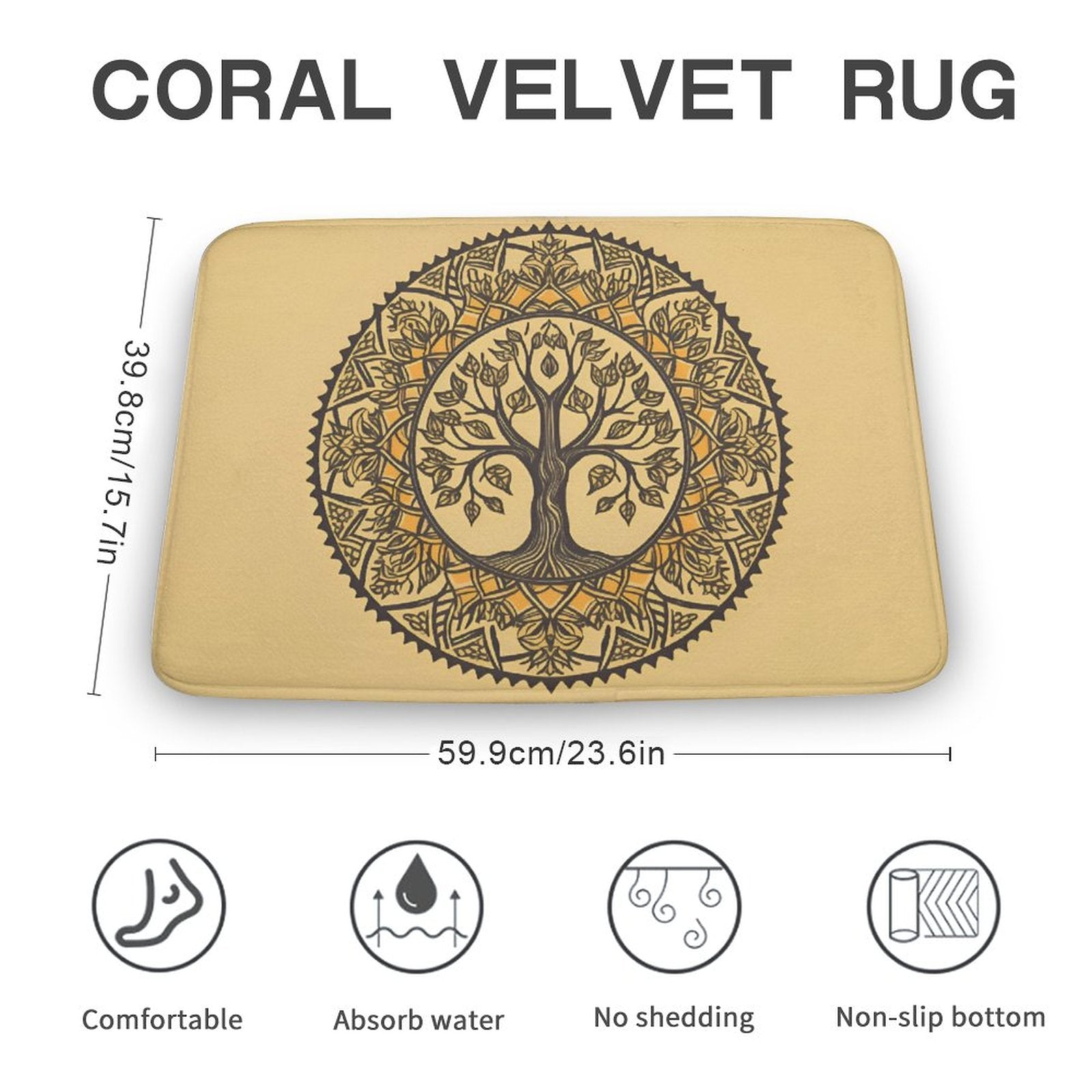 Tree Coral Velvet Rug