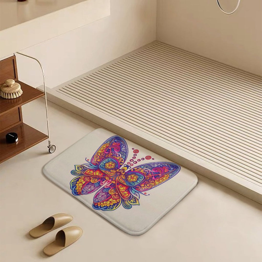 Butterfly Coral Velvet Rug