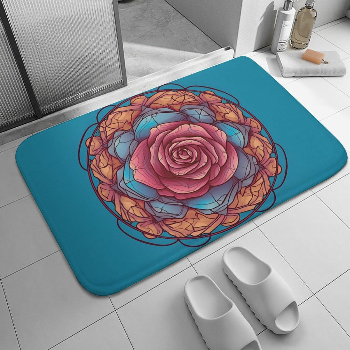 Rose Coral Velvet Rug