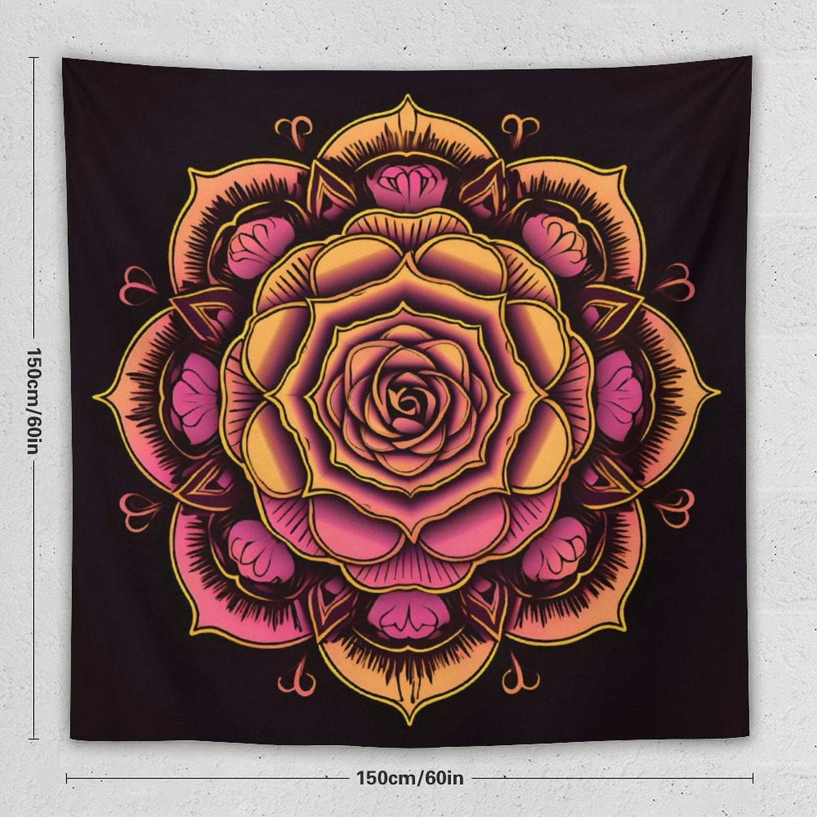 Tapiz de pared de rosas