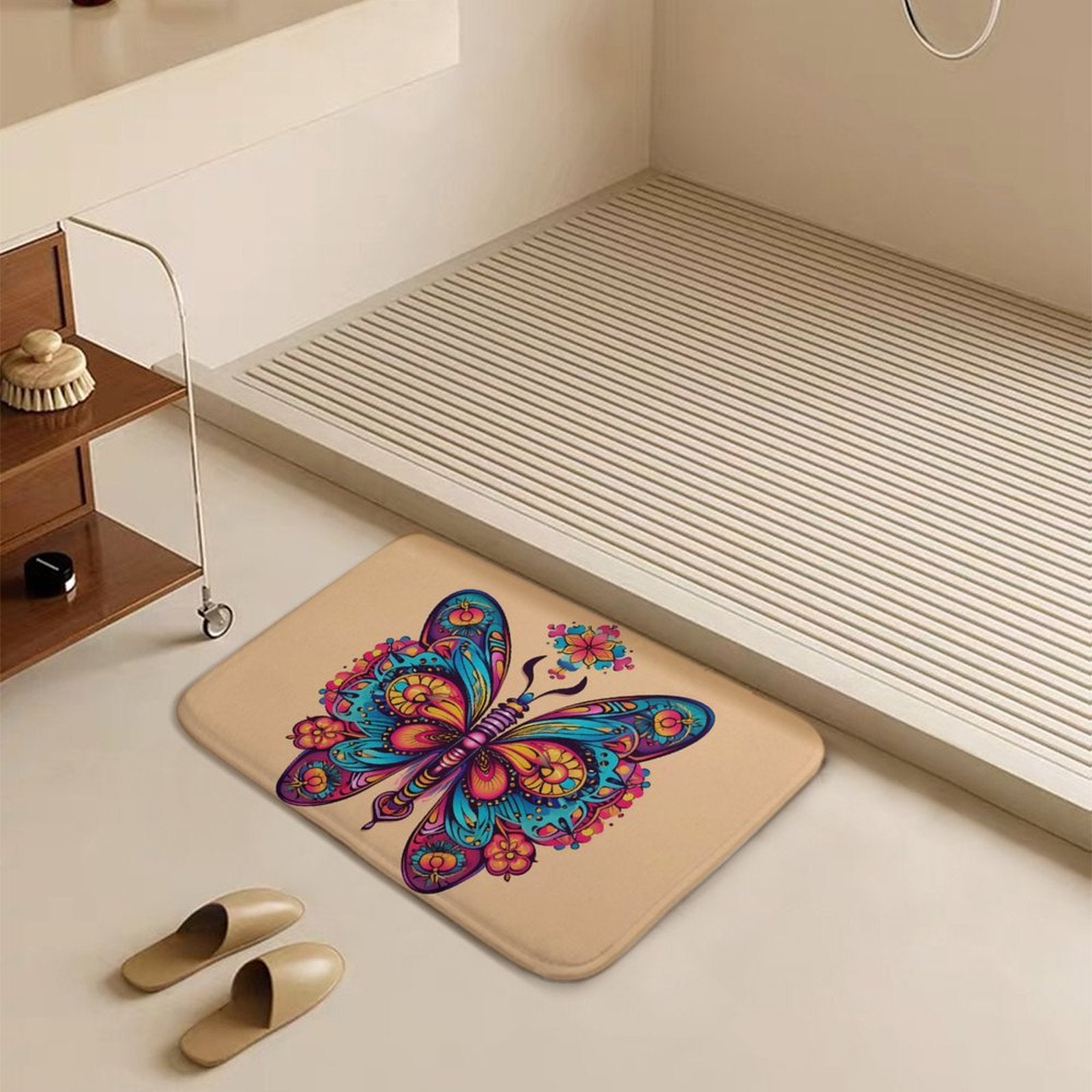 Butterfly Coral Velvet Rug