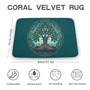 Tree Coral Velvet Rug