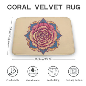 Rose Coral Velvet Rug