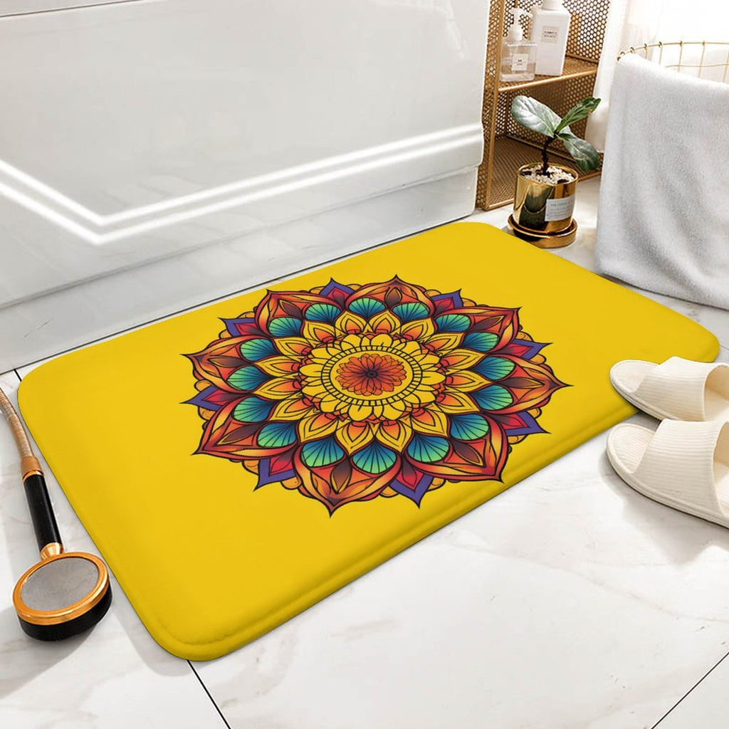 Tappeto in velluto corallo girasole
