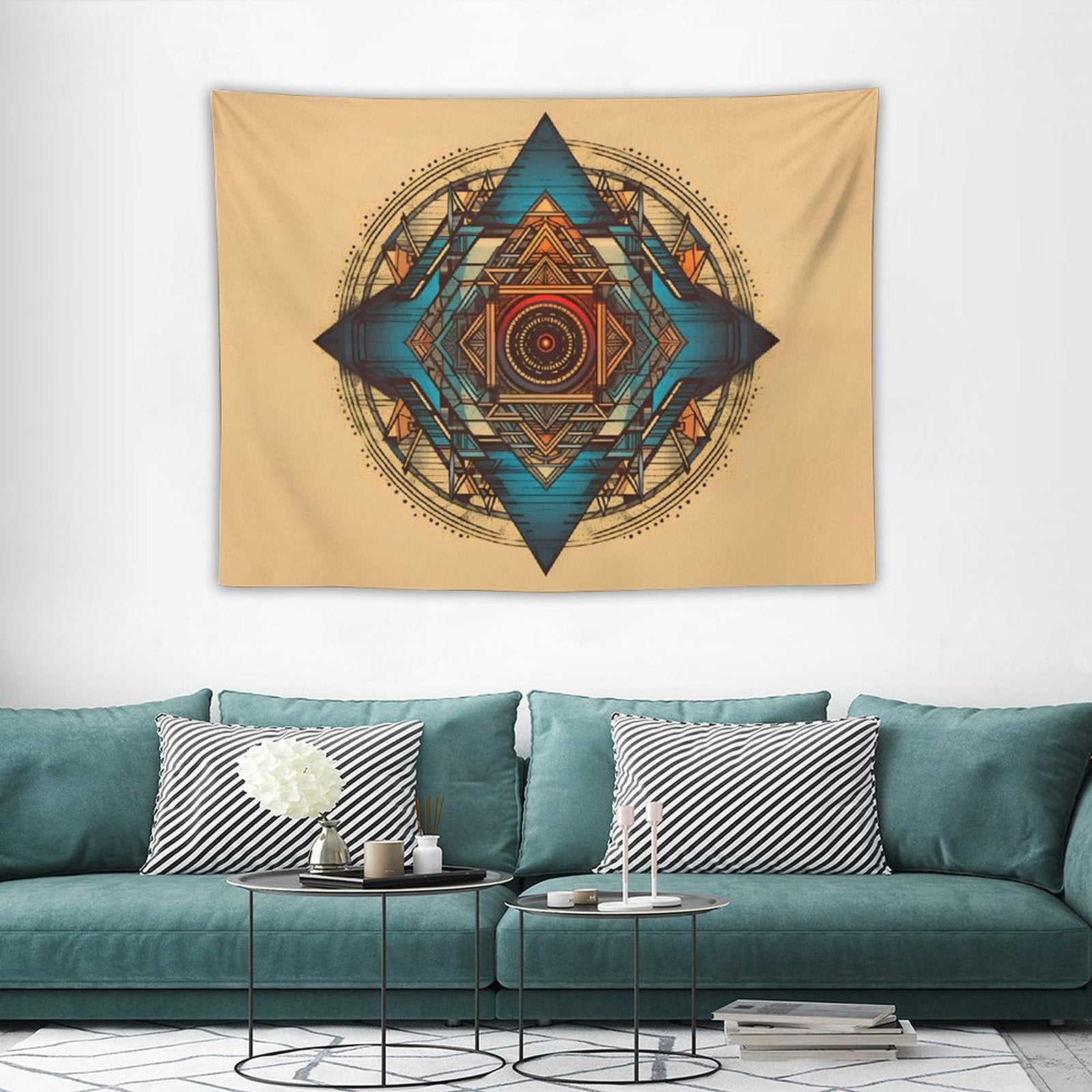 Tapiz geométrico de pared
