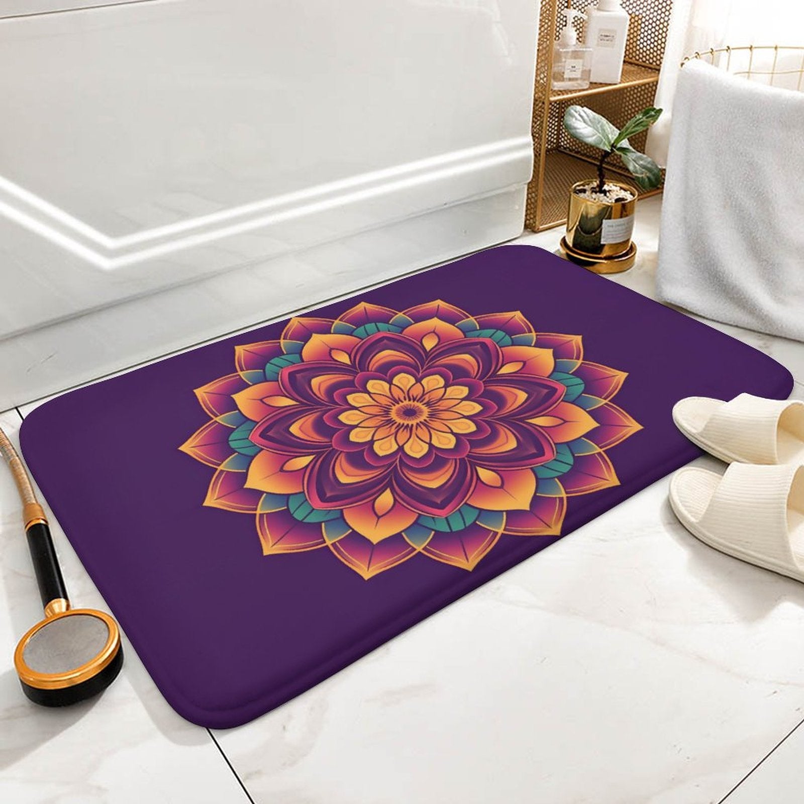 Lotus Coral Velvet Rug