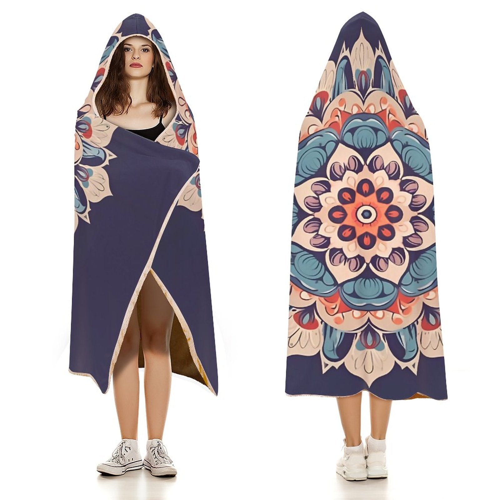 Flower Hooded Blanket