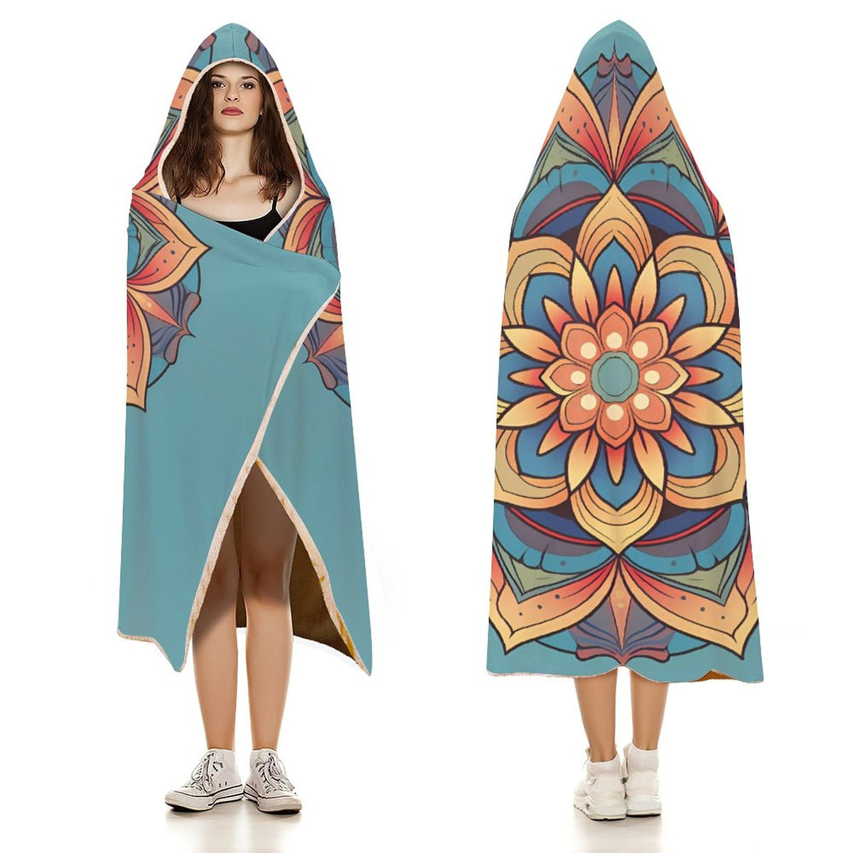 Lotus Hooded Blanket