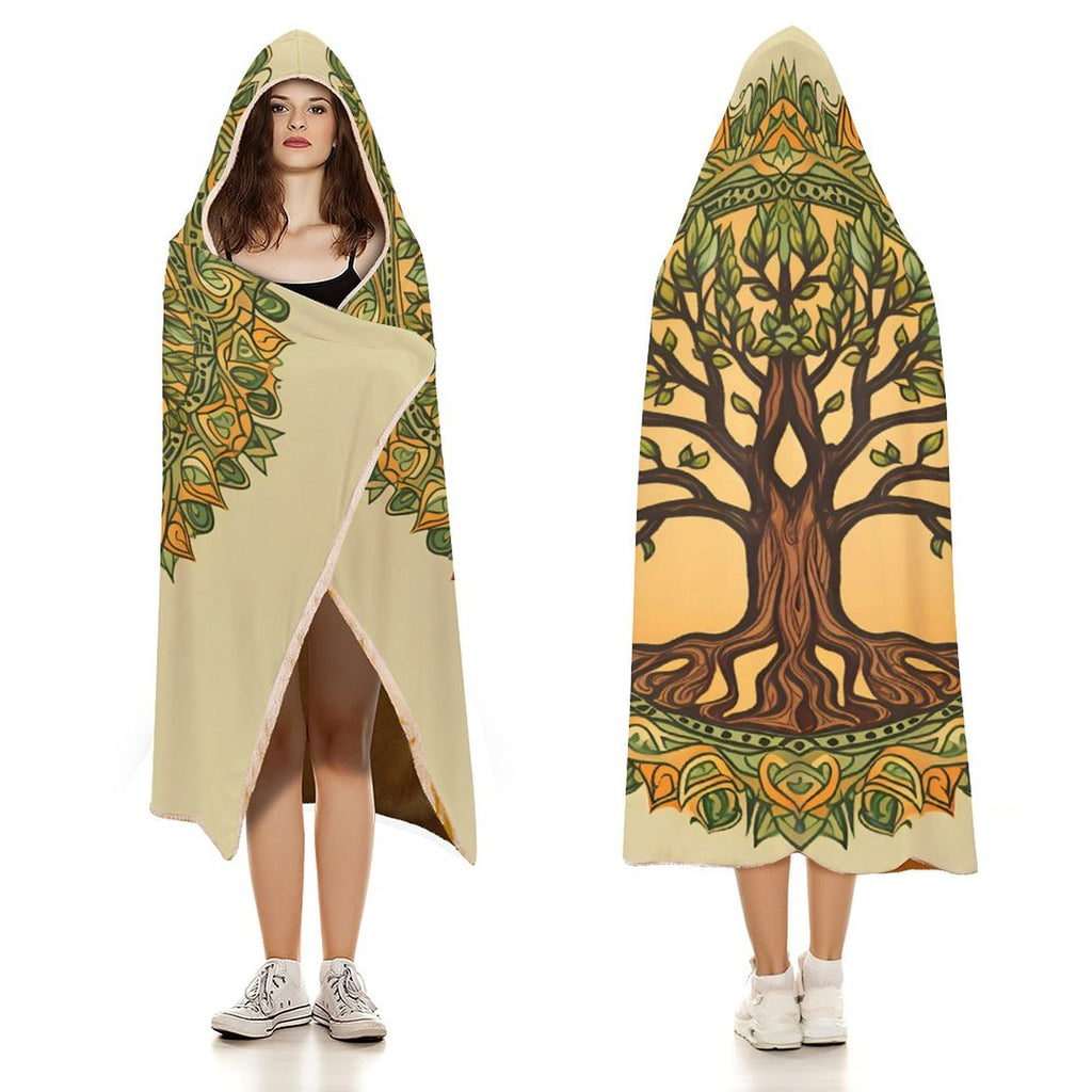 Manta con capucha de árbol