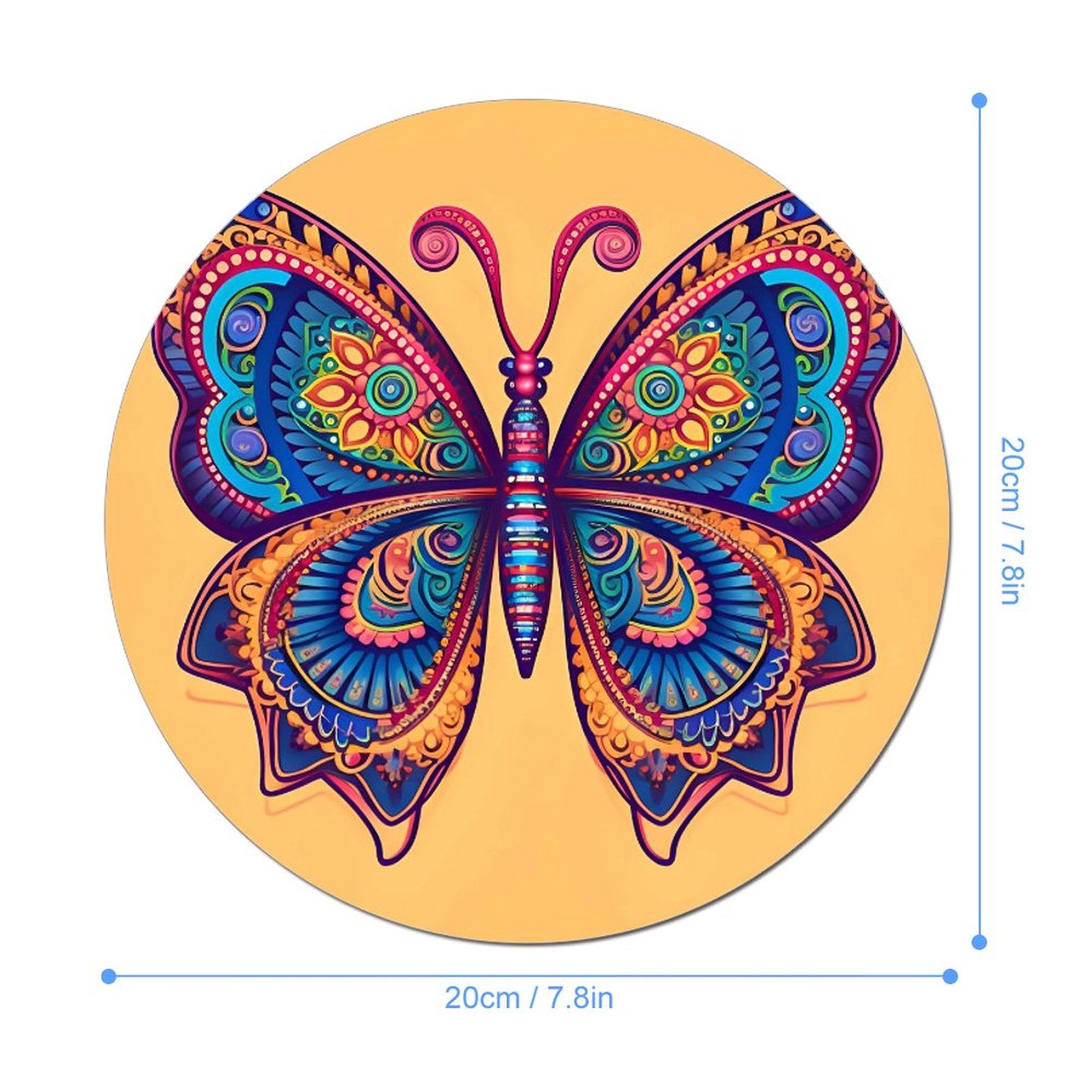 Butterfly Round Mouse Pad