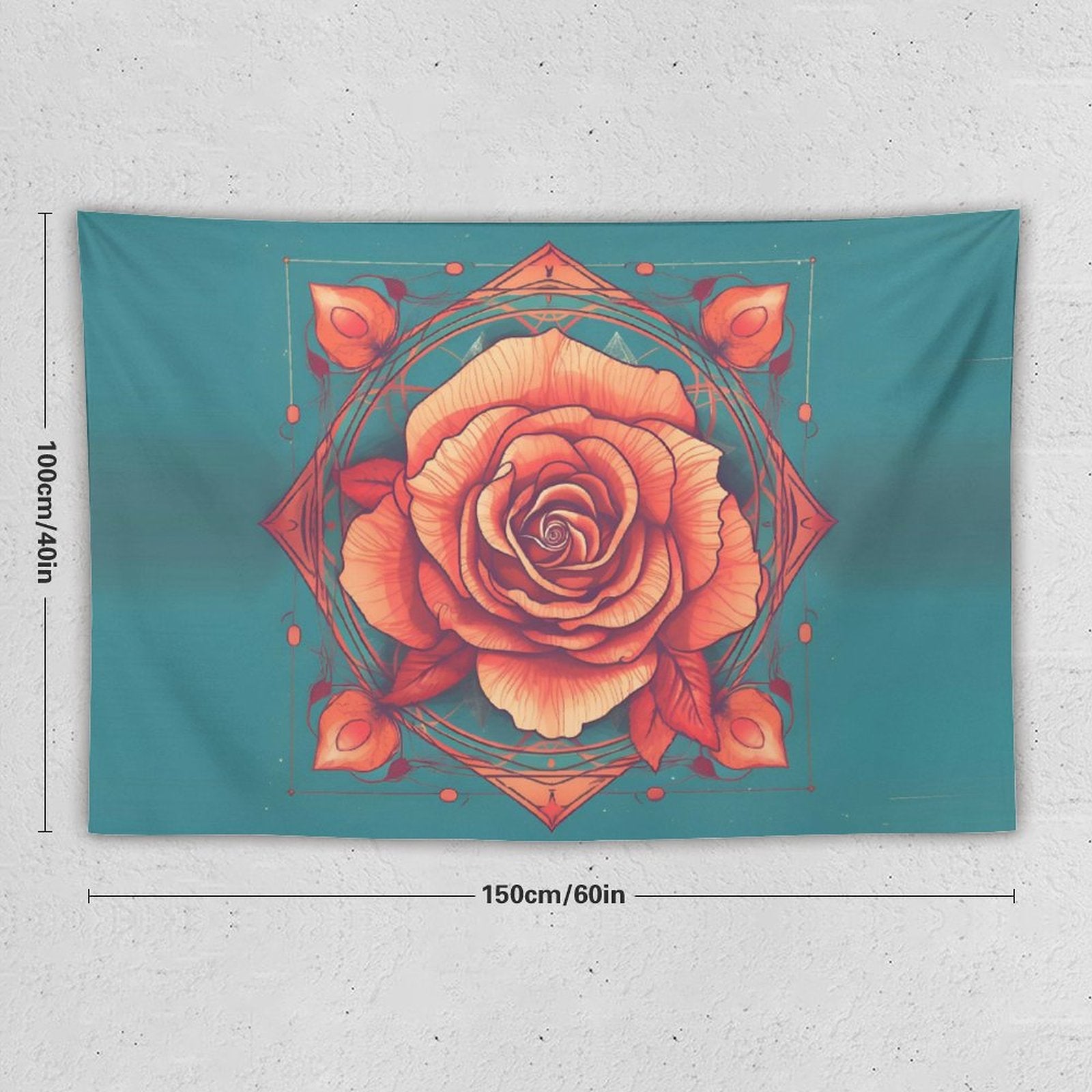 Tapiz de pared de rosas