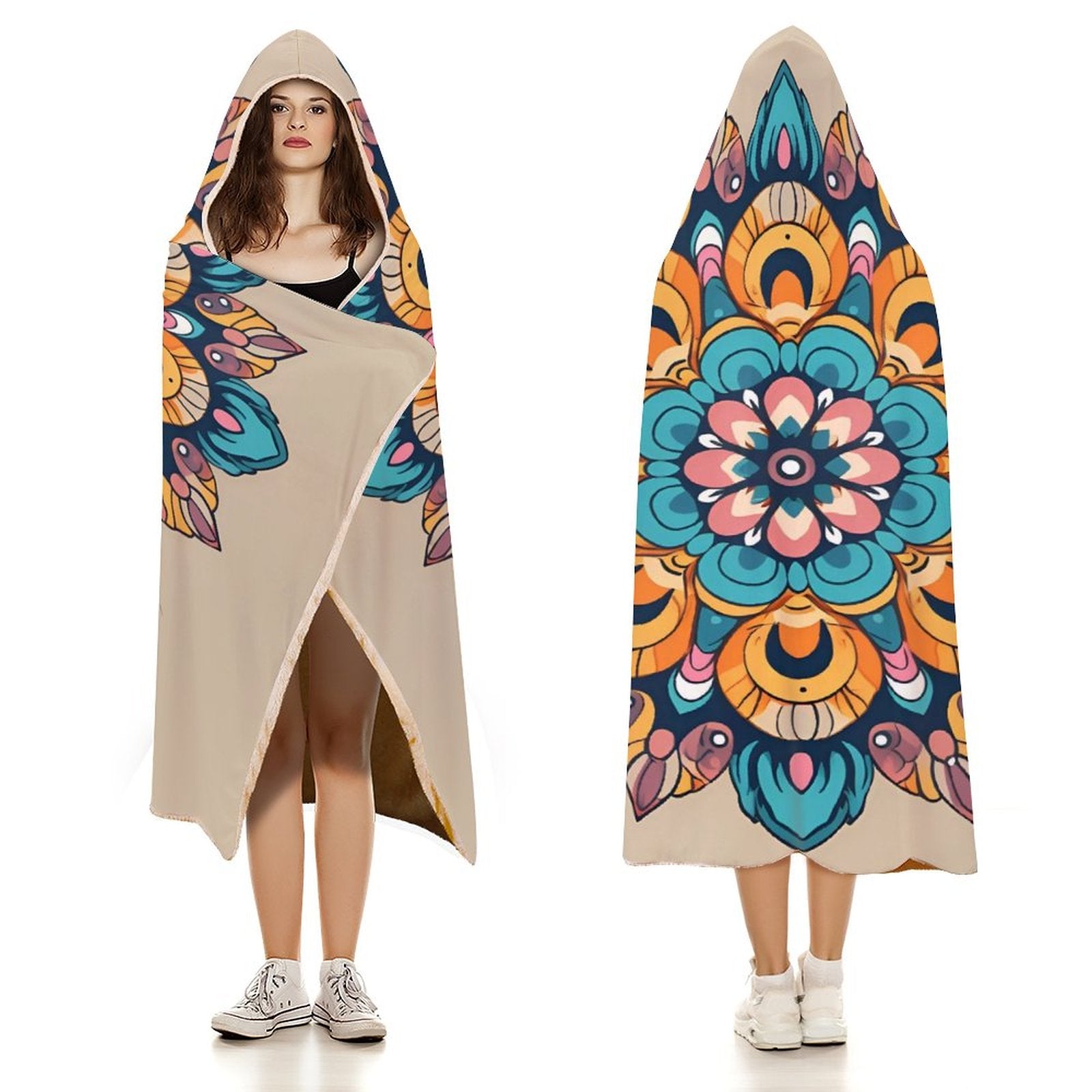 Flower Hooded Blanket