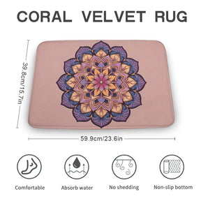 Lotus Coral Velvet Rug