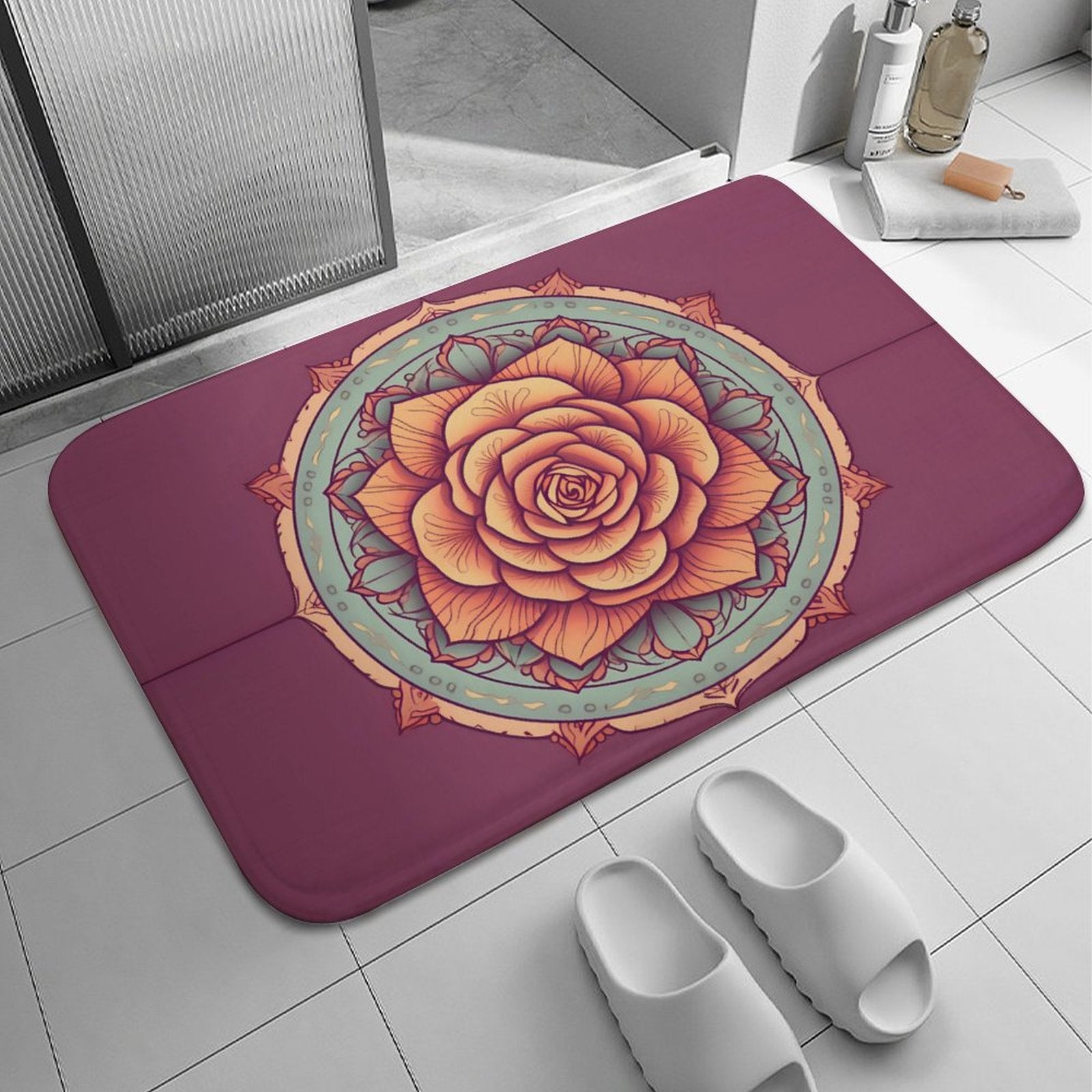 Rose Coral Velvet Rug