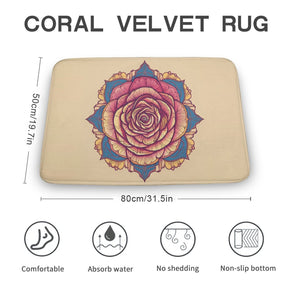 Rose Coral Velvet Rug