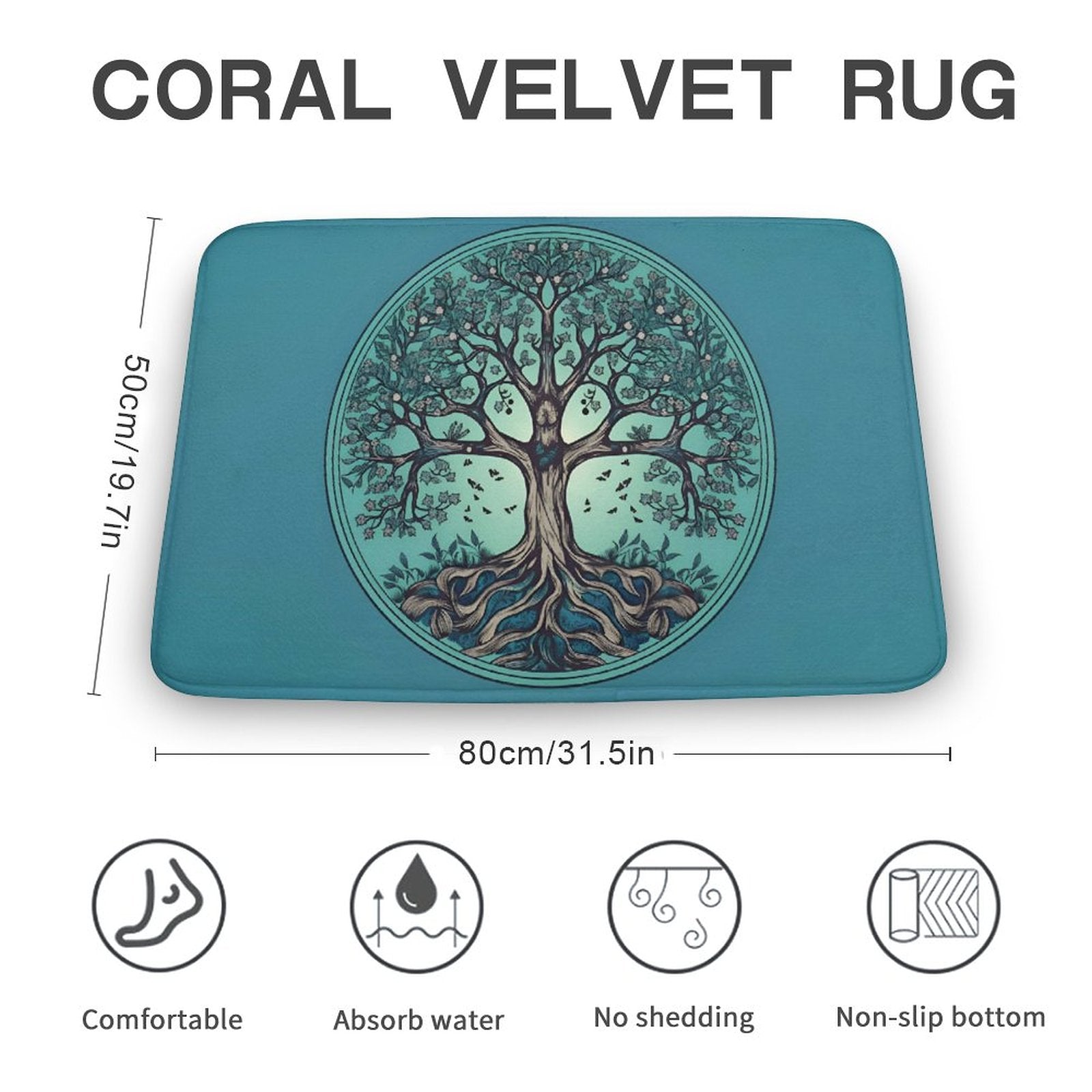 Tree Coral Velvet Rug