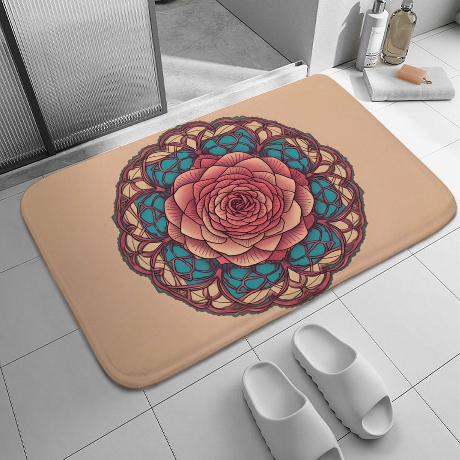 Rose Coral Velvet Rug