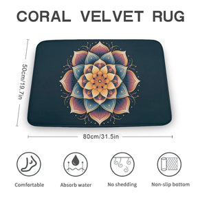 Lotus Coral Velvet Rug