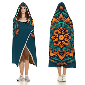 Geometric Hooded Blanket